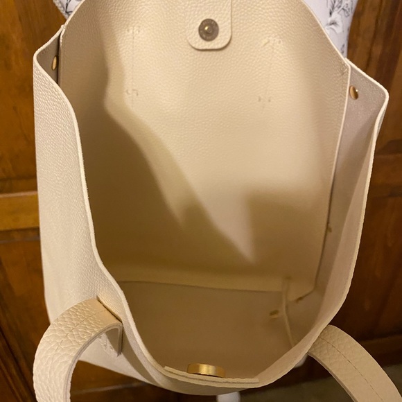 Ulta Vegan Leather Neutral Studded Tote Bag (NWT!) - Picture 4 of 5